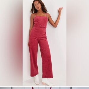 Lulus Pink Corduroy Overalls